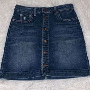 Hollister High Rise Vintage Button Down Skirt‎ Size 5